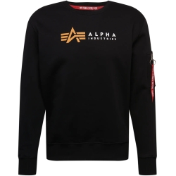 Bluza ALPHA INDSUTRIES Label Sweater Czarna