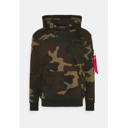 Bluza ALPHA INDUSTRIES Back Print Hoody Woodland Camo