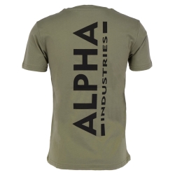 Alpha Industries T-Shirt Backprint T Olive/Black