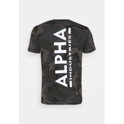 Alpha Industries T-Shirt Backprint T Camo Black