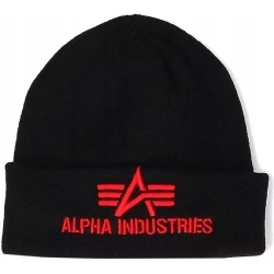 Czapka ALPHA INDUSTRIES 3D Beanie Black Red