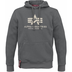 Bluza ALPHA INDUSTRIES Basic Hoody Grey Black