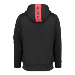 Bluza ALPHA INDUSTRIES Red Stripe Hoody Black