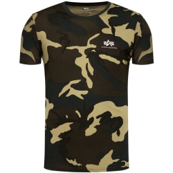 Alpha Industries T-Shirt Basic T Small Camo Woodland