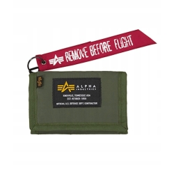 ALPHA INDUSTRIES portfel Crew Wallet Sage Green