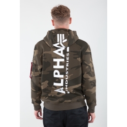 Bluza ALPHA INDUSTRIES Back Print Hoody Olive Camo