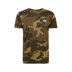 Alpha Industries T-Shirt Basic T Small Logo Camo Olive