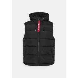 Bezrękawnik ALPHA INDUSTRIES Hooded Poofer Vest Black