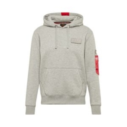 Bluza ALPHA INDUSTRIES Red Stripe Hoody Grey Heatrow