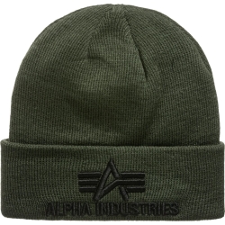 ALPHA INDUSTRIES 3D BEANIE DARK GREEN