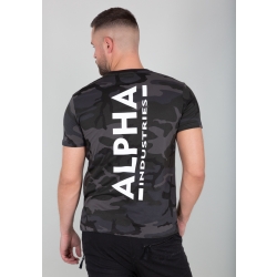 Alpha Industries T-Shirt Basic Backprint T Camo BLACK