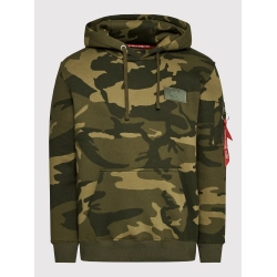 Bluza ALPHA INDUSTRIES Back Print Hoody Olive Camo