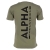 Alpha Industries T-Shirt Backprint T Olive/Black