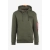 Bluza ALPHA INDUSTRIES Red Stripe Hoody Dark Green