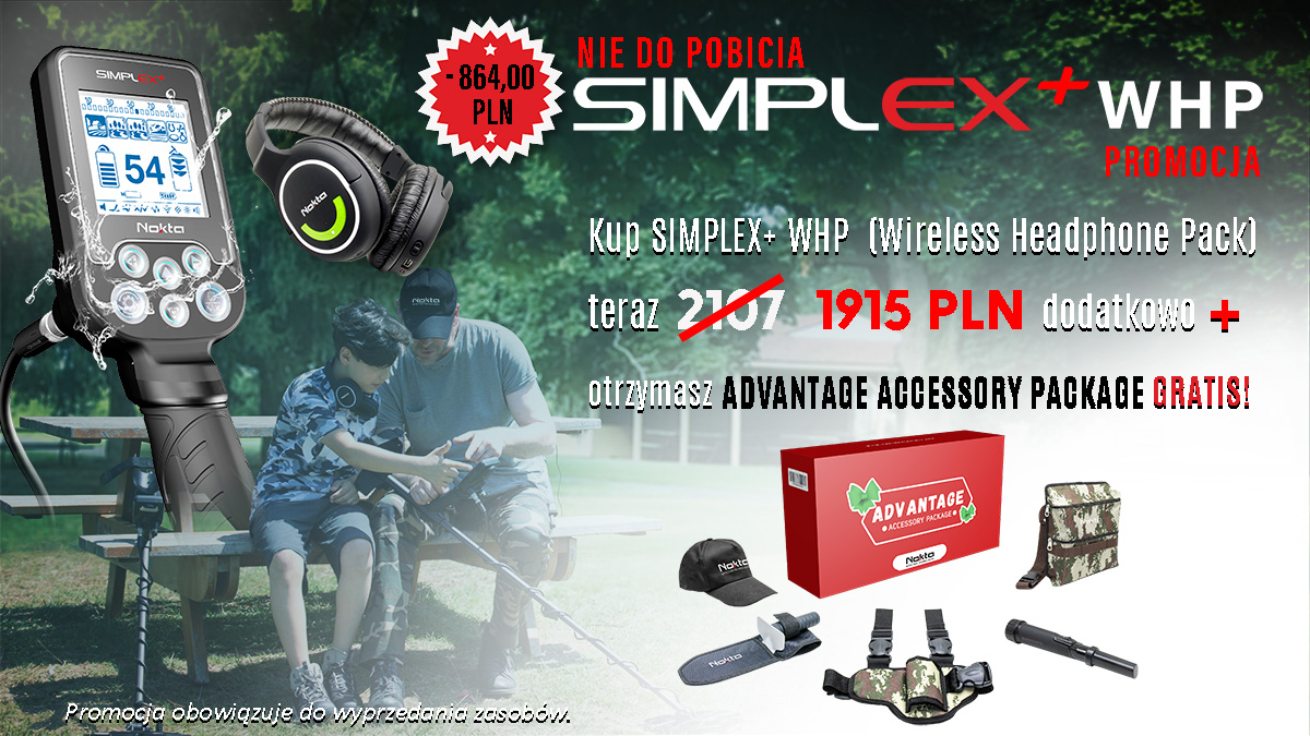 Nokta Simplex+ WHP + Advantage Accessory Package Promocja!