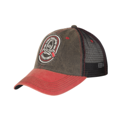 Czapka Trucker Shooting Time - Dirty Washed Cotton - Dirty Washed Black / Dirty Washed Red C