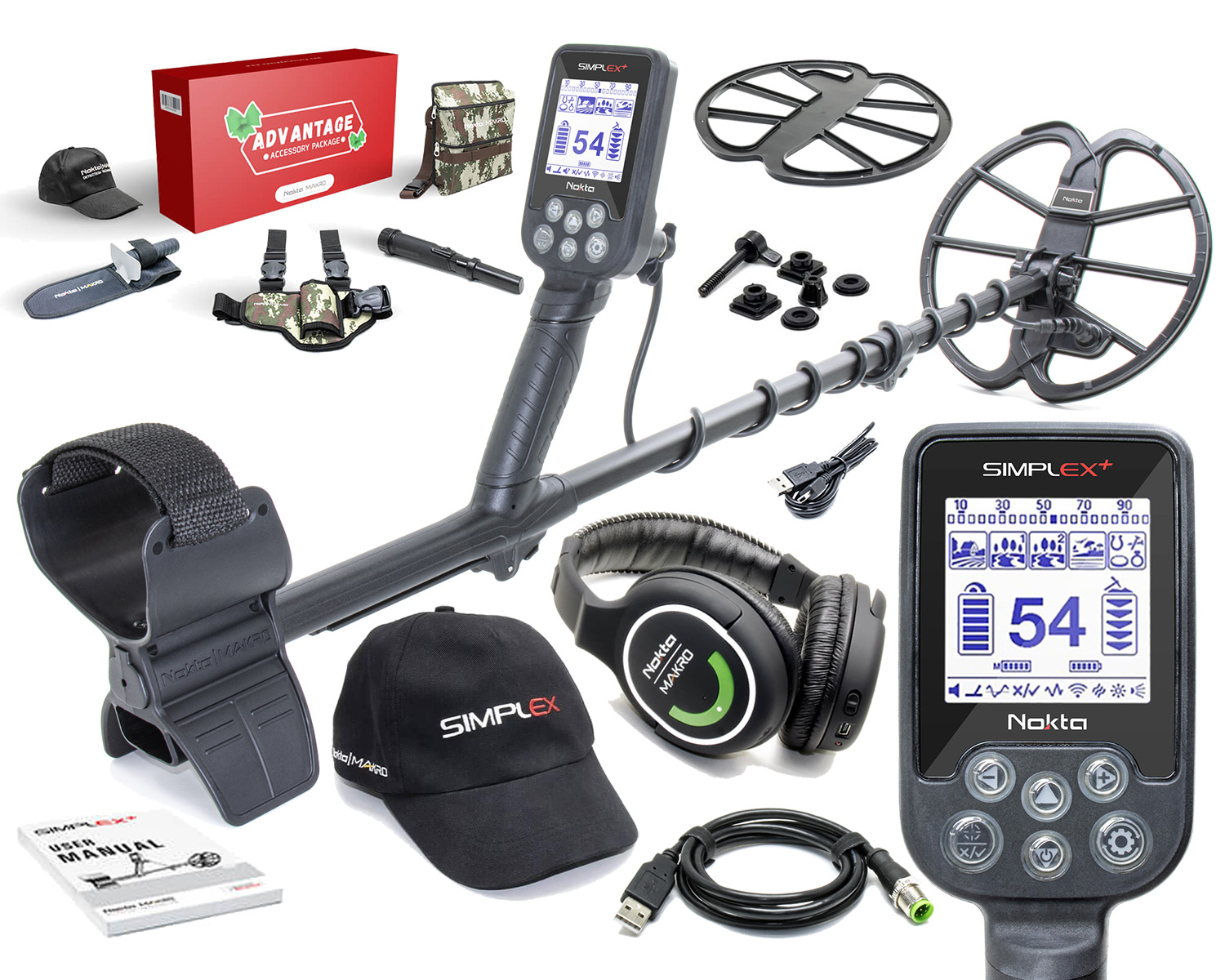 Nokta Simplex+ WHP + Advantage Accessory Package