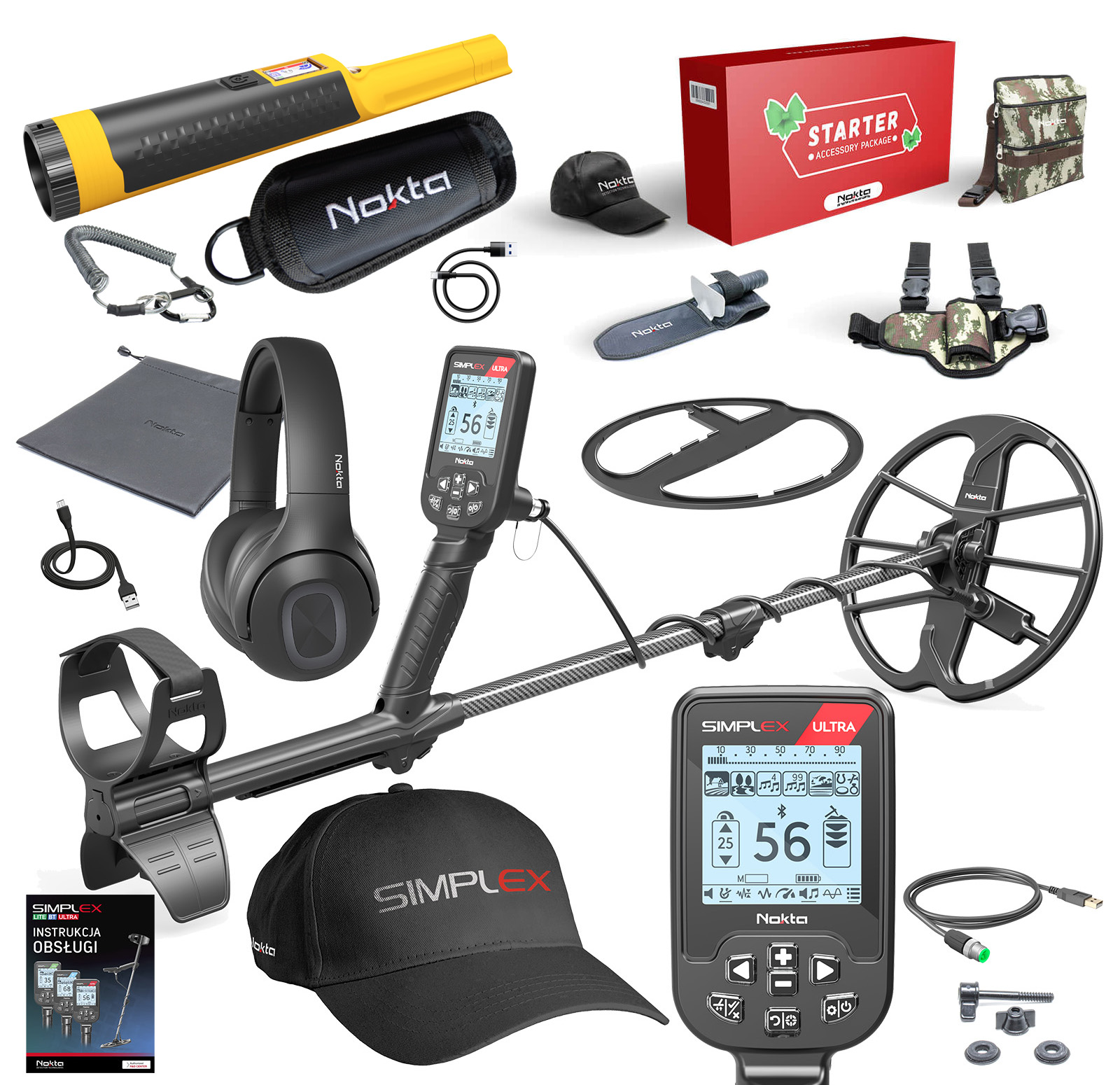 Nokta Simplex Ultra WHP + AccuPOINT + Starter Pack