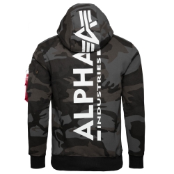 Bluza ALPHA INDUSTRIES Back Print Hoody Black Camo