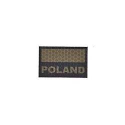 COMBAT-ID naszywka IR C4 POLAND Coyote Brown