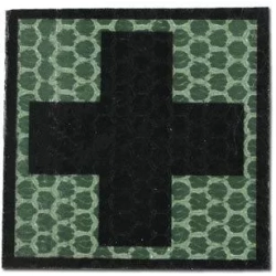 COMBAT-ID naszywka IR F1 MED Cross Foliage Green