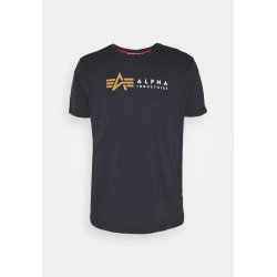 Alpha Industries T-Shirt Label-T Replica Blue