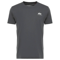 Alpha Industries T-Shirt Basic T Small Logo Grey Black